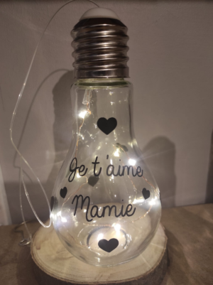 Ampoule lumineuse - cadeaux - personnalisé - Les Bricos de So
